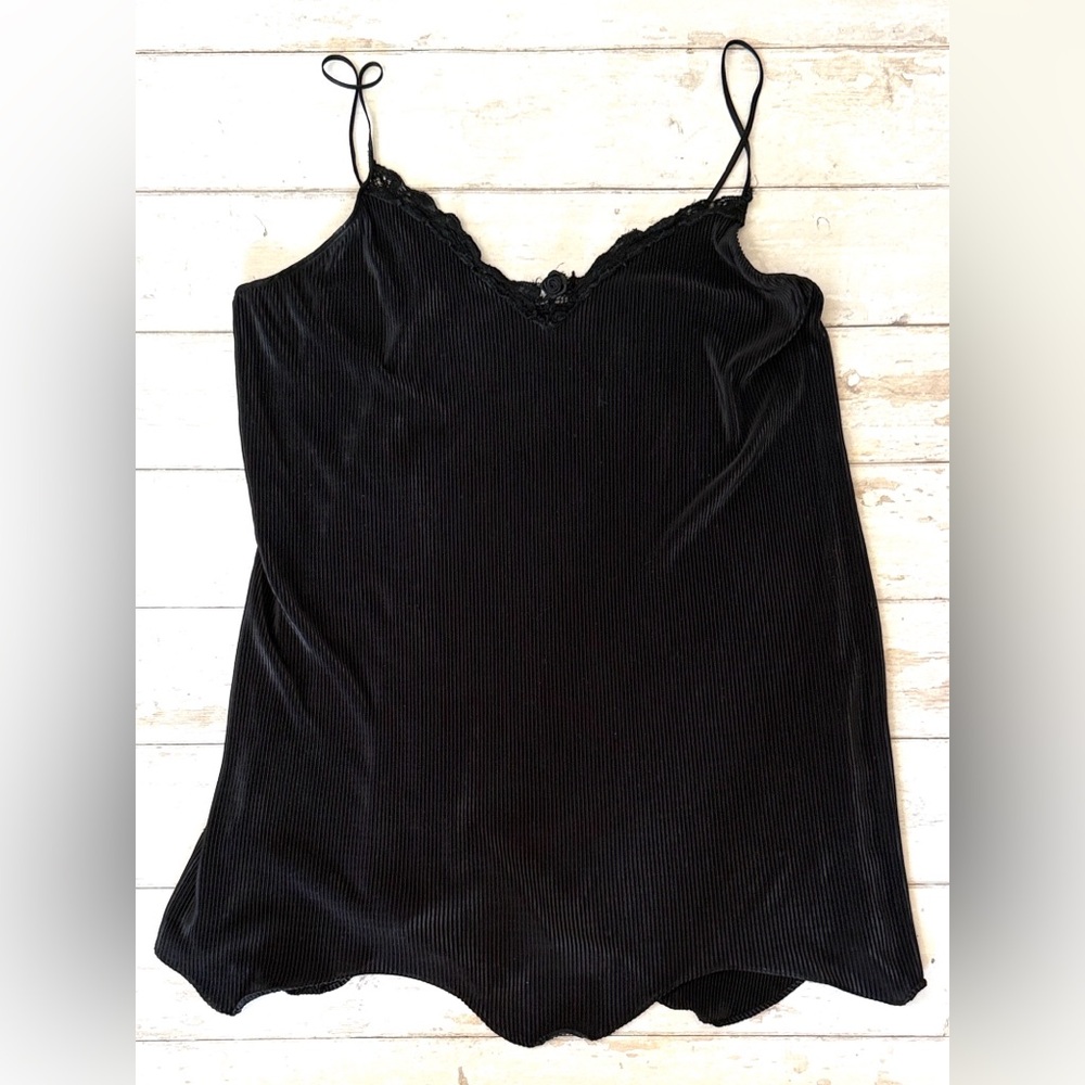Women’s XL Black Chemise Lingerie Nightgown Maidenform Brand Size X Large